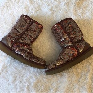 Sequined ugg boots